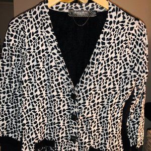 Black and White Pattern Cardigan